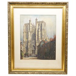 William Henry Charlton (British 1846-1918): 'Abbeville France', watercolour signed and titled 56cm x 44cm