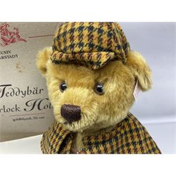 Modern Steiff limited edition teddy bear - Sherlock Holmes No.1242/1500 H35cm; in original box with paperwork