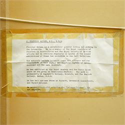 James Fletcher-Watson (British 1913-2004): 'Windrush Mill Gloucestershire' and 'First Sign of Spring', pair watercolours signed, inscribed verso 35cm x 52cm; Alastair S Paterson (British 20th century): Wintry Tree, watercolour signed 37cm x 54cm (3)