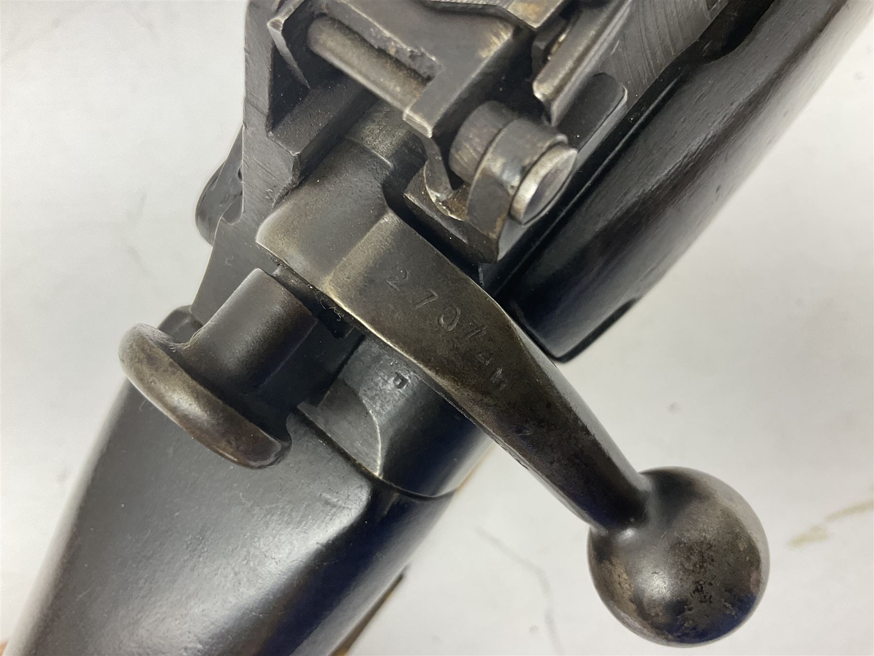 Lee Enfield SMLE .303 No.4 Mk.1* bolt action rifle with 63.5cm barrel and original webbing sling; lacking magazine; No.75C8419; L111cm overall; deactivated to early specification so requires re-deactivation to modern standards SECTION 1 RFD ONLY