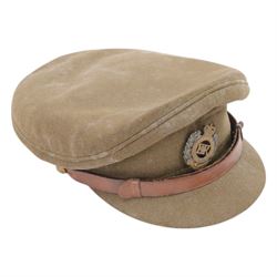 General Service Medal GSM 1918, with Malaya clasp awarded to 2/Lt. M. A. Peacock R.E, together with its miniature, pips and Royal Engineers cap  