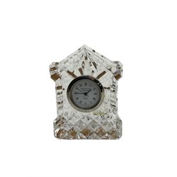 Enfield - 1930’s striking mantle clock in a Bakelite  case, with a small crystal clock with a battery movement.