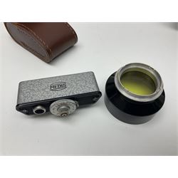 Canon EOS 50e camera body, serial no 8305671 with 'Canon Zoom EF 35-135mm 1:4-5.6' lens together with Halina 35X super camera body, with 'Halina Anastigmat f.c. 1:3.5 f=45mm' lens and other camera equipment 