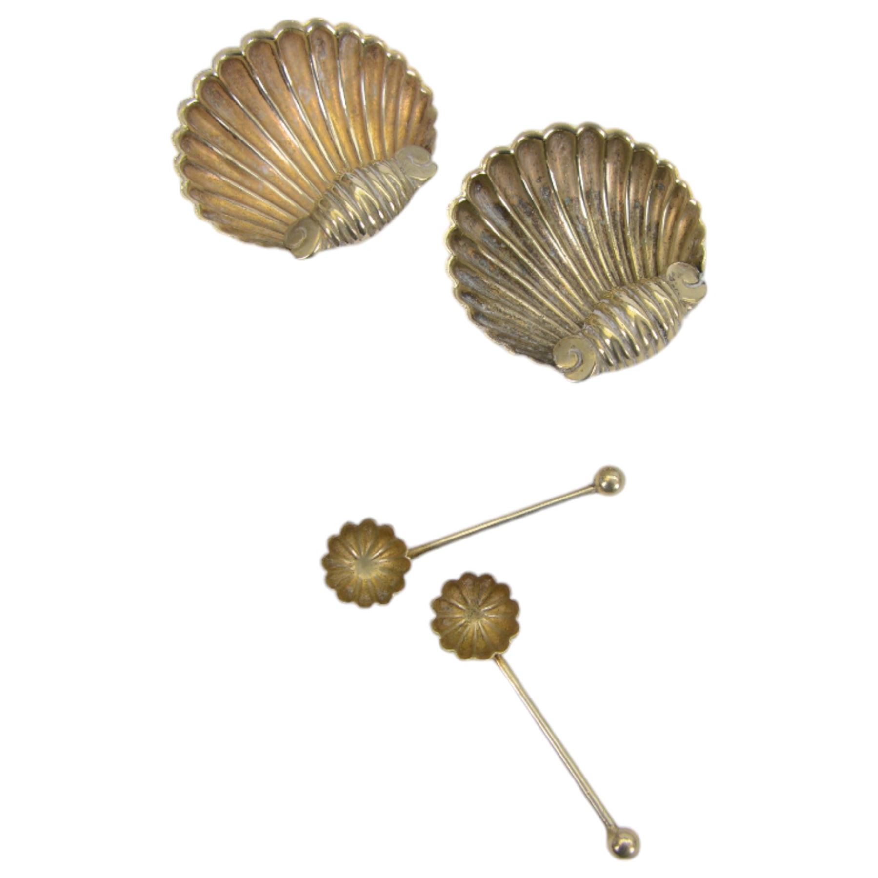 Blue guilloche enamel decorated travel dressing table set, housed in a blue carry case, together with a pair of silver plated shell salts with matching spoons, Wedgwood Jasperware salt with silver top, hallmarked and other cabinet items 