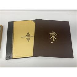 J.R.R. Tolkien ‘The Lord of the Rings’ Deluxe Edition seventh impression and ‘Poems and Stories’ pub. George Allen and Unwin 1979 and 1980 respectively, with Sideshow Weta FX ‘The Lord of the Rings The Return of the King’ limited edition 1/4 scale Helm of a Battle Troll in original box no. 613/2500, and other books and ephemera of related interest 