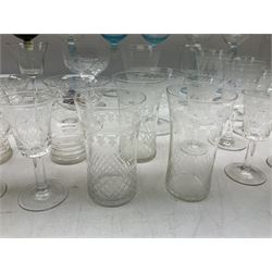 Glassware to include wine glasses, tumblers, sherry glasses etc, many pieces in Lady Hamilton pattern, in one box 