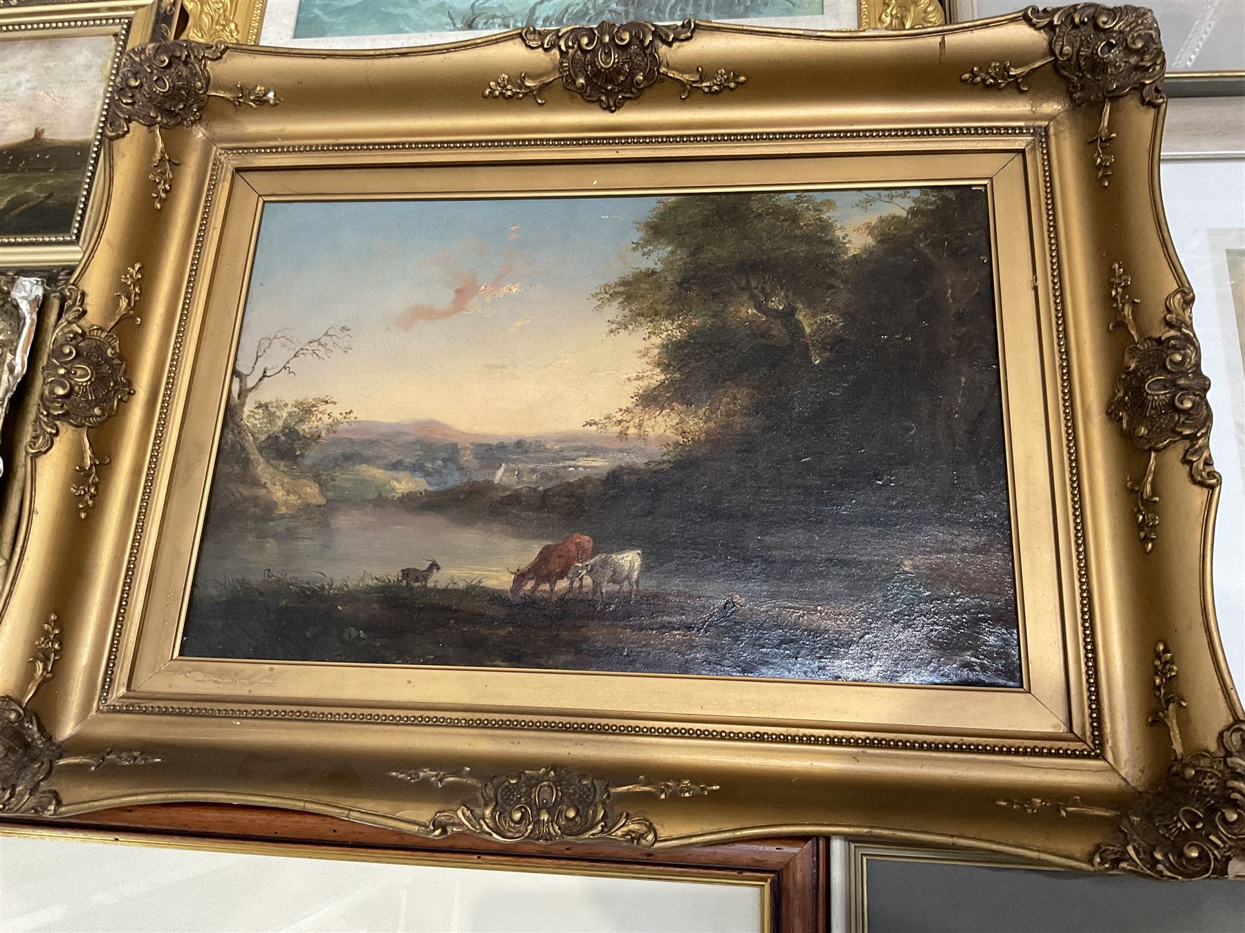 Collection of 19th and early 20th century oil paintings and watercolours, artists including Joseph Pighills, Victor Noble Rainbird, Louis Cox, Arthur W Newsholme, John Sowden, Arthur Tucker, Albert Woods, Alfred Robert Hayward, Manner of Thomas Creswick, etc (15)