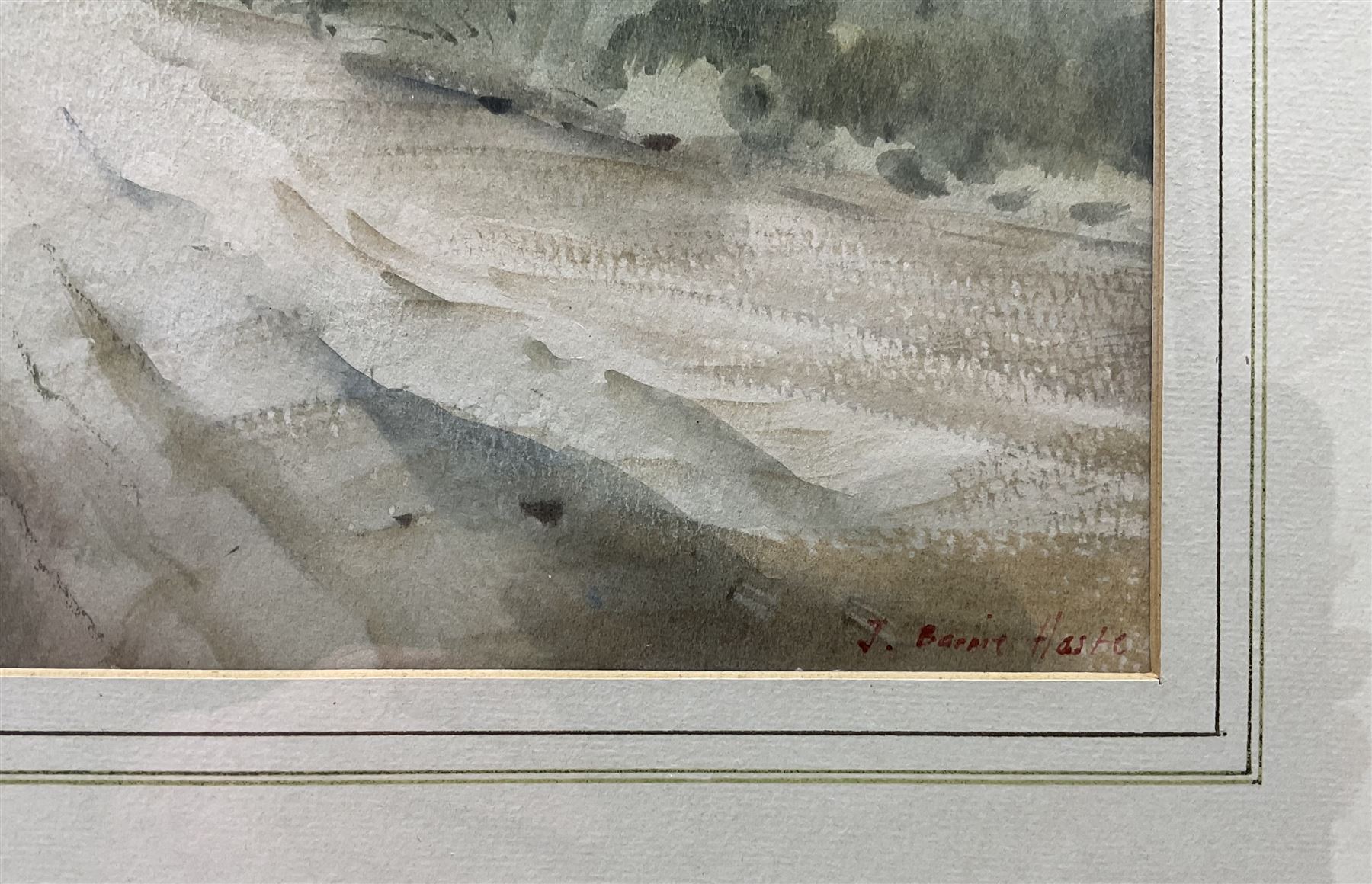 John Barrie Haste (British 1931-2011): 'Blubberhouse Moors', watercolour signed, titled verso 38cm x 65cm 