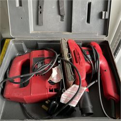 Bosch battery strimmer with four batteries and two chargers, Worx battery drill and pressure washer, (single battery), corded jigsaw and sander, screw and nail assortment station and other  - THIS LOT IS TO BE COLLECTED BY APPOINTMENT FROM DUGGLEBY STORAGE, GREAT HILL, EASTFIELD, SCARBOROUGH, YO11 3TX