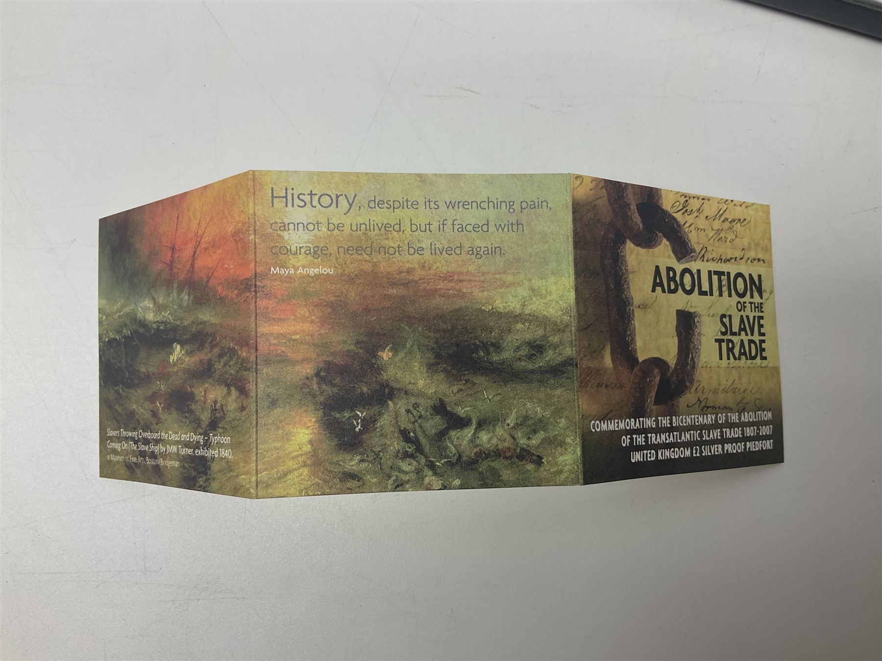 The Royal Mint United Kingdom 2007 'Abolition of the Slave Trade' silver proof piedfort two pound coin, cased with certificate