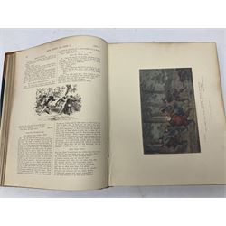 The Library Shakspeare Illustrated by Sir John Gilbert, George Cruikshank and R. Dudley with laid-in colour plates, three volumes, uniformly bound in half leather with a.e.g.