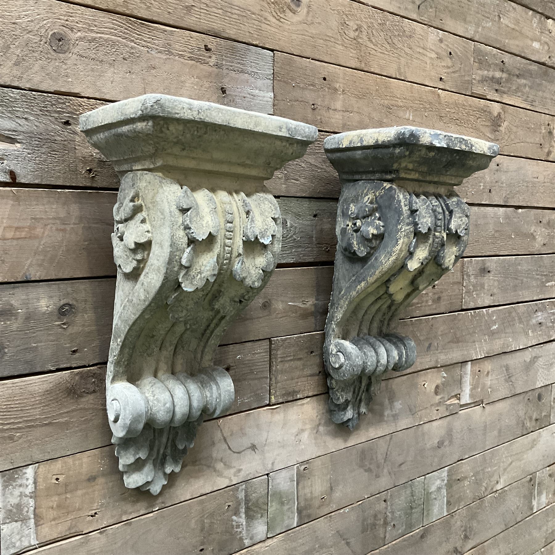 Pair of Victorian design cast stone architectural Corbel brackets - THIS LOT IS TO BE COLLECTED BY APPOINTMENT FROM DUGGLEBY STORAGE, GREAT HILL, EASTFIELD, SCARBOROUGH, YO11 3TX