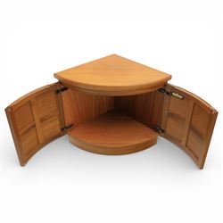 Nathan - 'Squares' pair of small corner cabinets, with square panelled cabinet doors