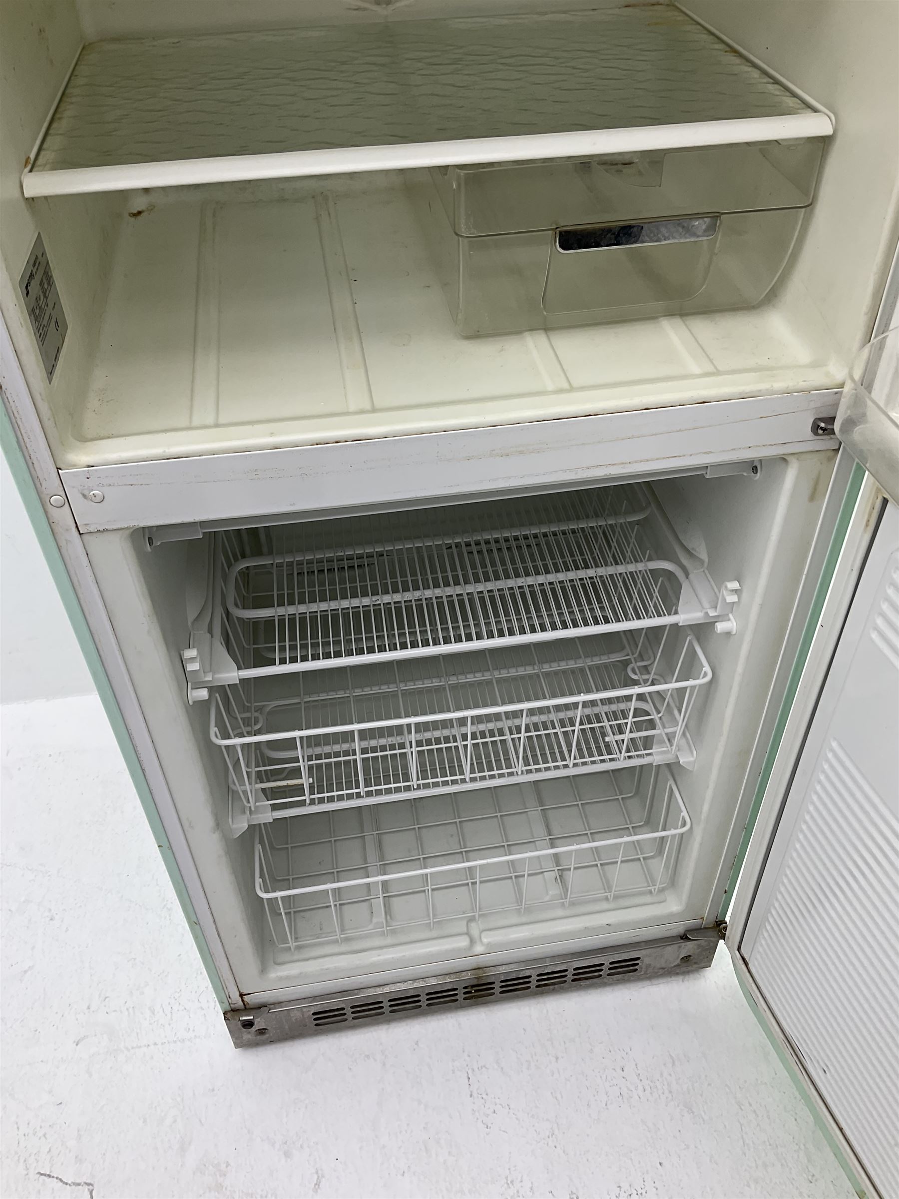 Smeg light blue finish fridge freezer, model no. S32STRP3