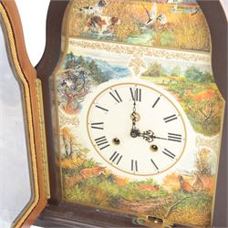 The Wildlife Clock by Conrad Franz, 8-day mechanical movement striking on a bell, mantel or wall mountable, with key H37cm