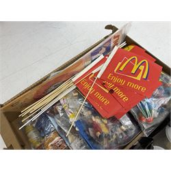 Large quantity of Mcdonalds toys in four boxes