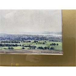 Dennis Scott Clark (British 1920-?): 'The Severn Valley', watercolour signed, titled verso 24cm x 33cm