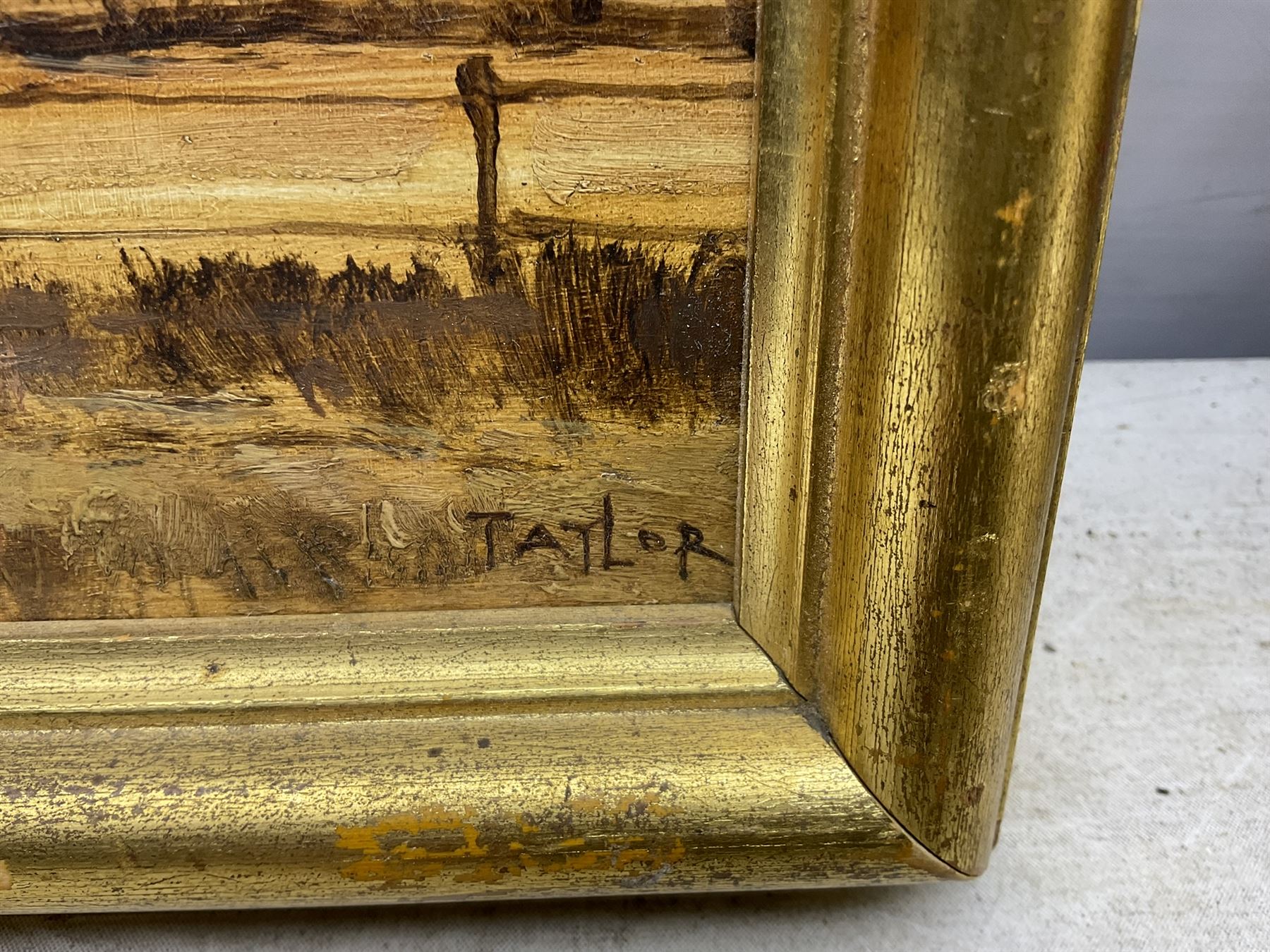 James Taylor (British 1925-2000): 'Kentish Landscape', pair oils on panel signed 24cm x 39cm (2)
Provenance: with The Lefevre Gallery, Bruton St., London, labels verso