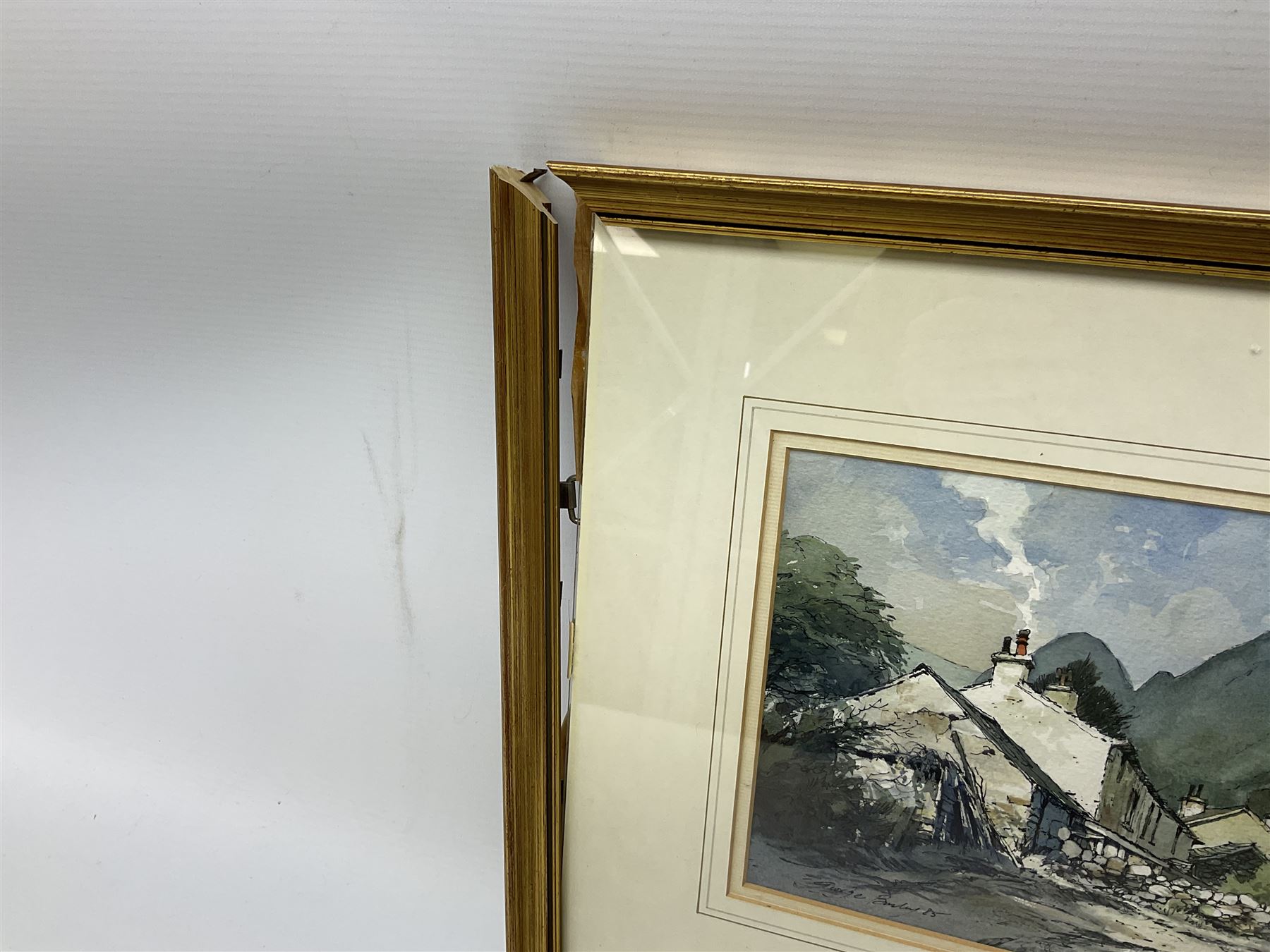 George Busby (British 1926-2005): 'Stonethwaite Cumbria', watercolour signed and dated '85, titled verso 17cm x 26cm 