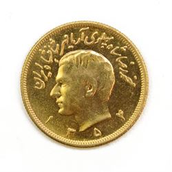 Persian (Iran) Mohammed Reza Shah two and a half pahlavi gold coin