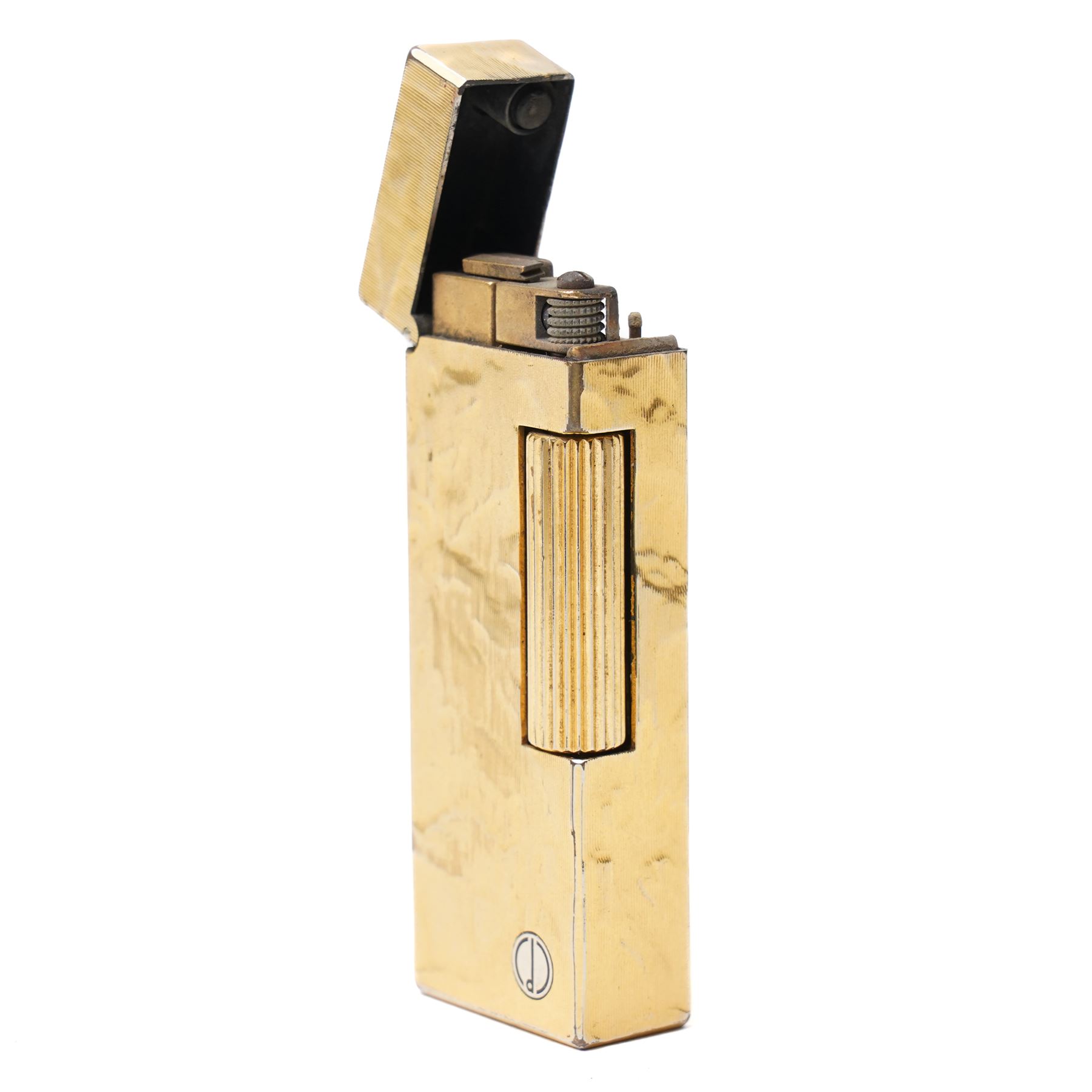 Dunhill gold plated Rollagas Silk Moire design lighter