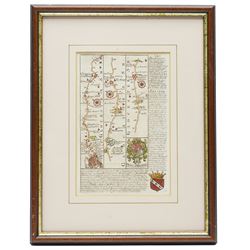 Topographical Interest - a collection of eight 18th century and later engraved and lithographic maps including two strip road maps (Bristol to York and Bristol), county maps of Gloucestershire (2), Westmoreland, Northumberland and Middlesex, together with a map of France max 28cm x 22cm (8)