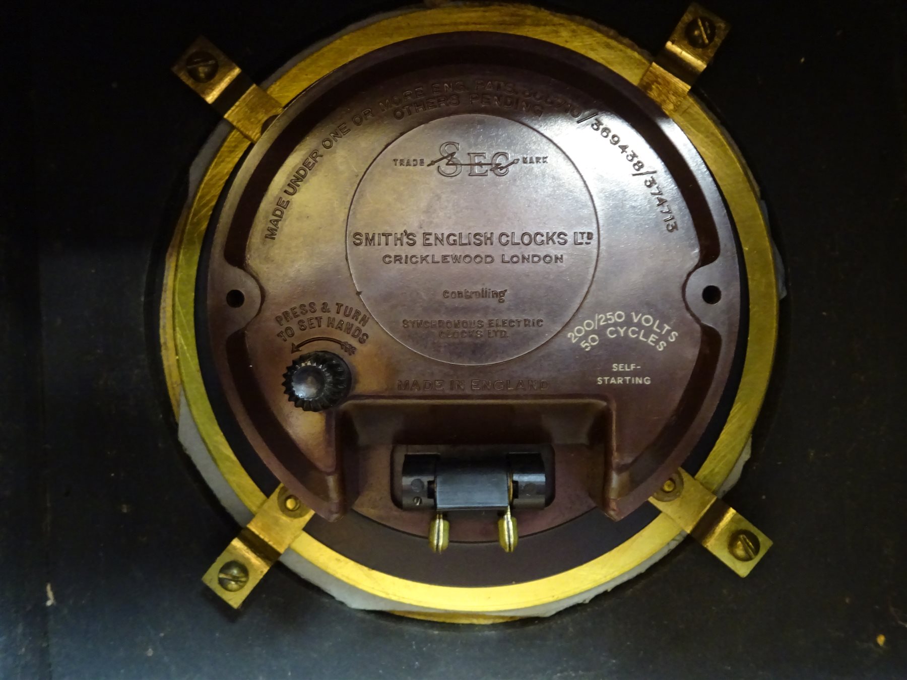 Art Deco mahogany electric grandmother clock H133cm, two Smiths half hour striking oak and