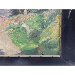 Continental School (19th Century): Rothenburg, oil on canvas indistinctly signed 53cm x 43cm 