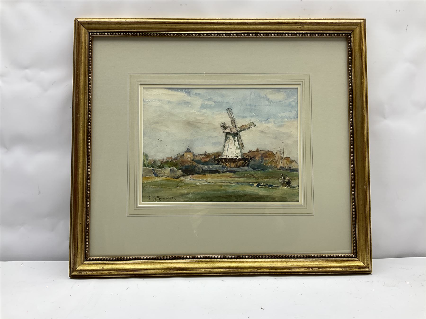 Frederic Stuart Richardson (Staithes Group 1855-1934): 'A Windmill at Rye', watercolour signed 20cm x 27cm 
Provenance: with Savage Fine Art Northampton, label verso