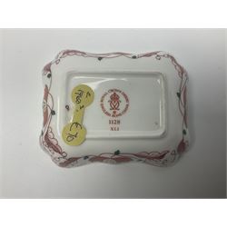 Royal Crown Derby Imari pattern 4971, cup and saucer, circa 1913, together with Royal Crown Derby Imari pattern 1128, trinket dish, circa 1978, both with printed mark beneath 