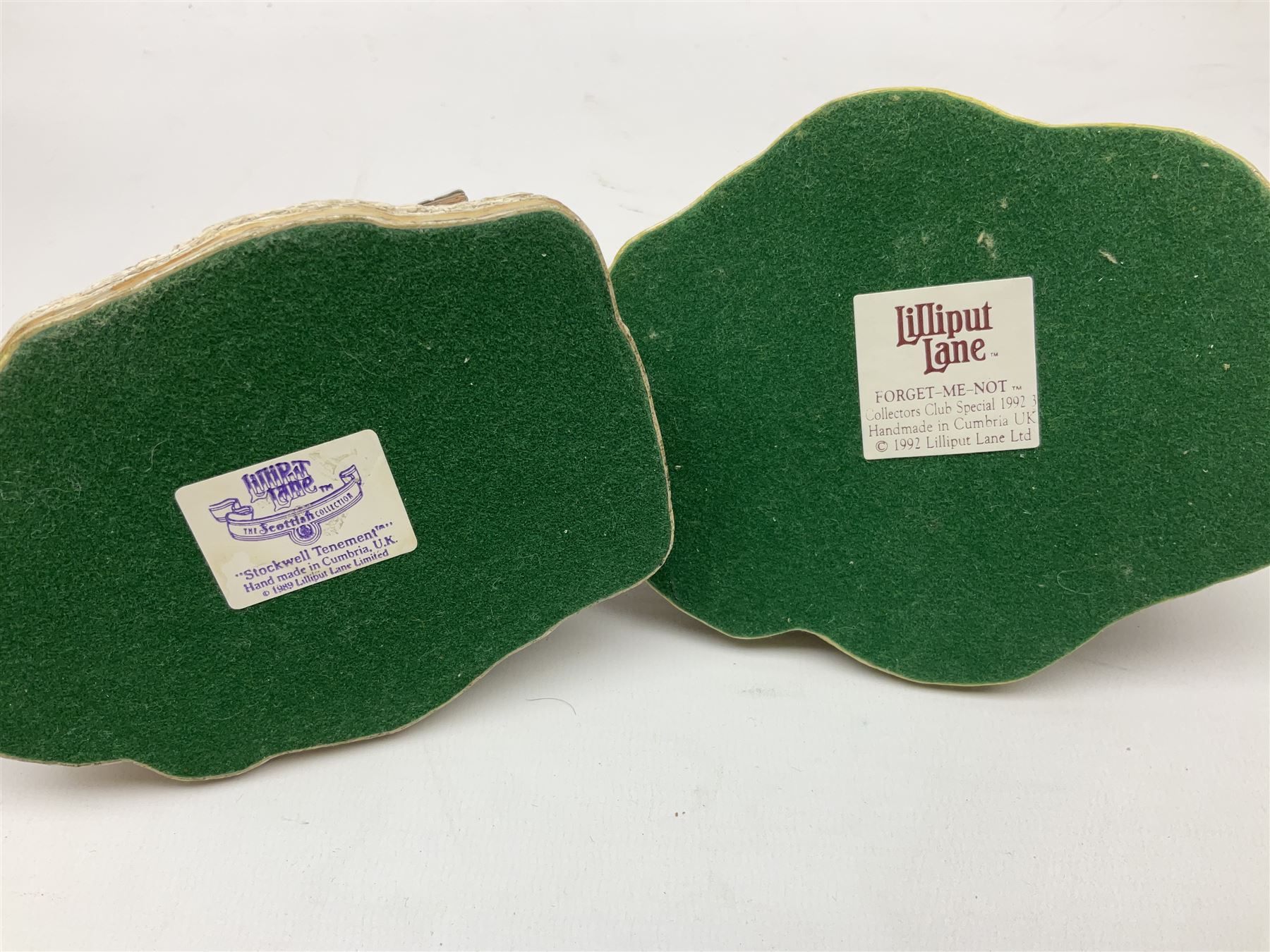 Four limited edition Lilliput Lane cottages, comprising Stockwell Tenement from the Scottish collection, Forget-Me-Not, Cotman Cottage and Stokesay Castle, all boxed with deeds