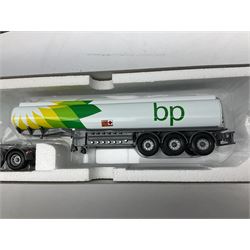 Three Corgi 1:50 scale lorries - Gold Star Special ERF EC Petrol Tanker - BP No.CC11907; limited edition Knights of Old 50th Anniversary 1953-2003 Scania Topline Curtainside No.12911; and limited edition Volvo FH Fridge Trailer - Van der Kwaak No.CC12419; all boxed (3)