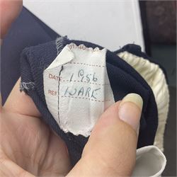 1950s British Red Cross North Yorkshire dress uniform comprising tunic, trousers, greatcoat and visor cap; bears manuscript label '1956 Ware'