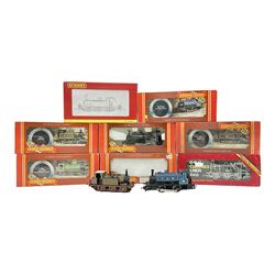 Hornby ‘00’ gauge - LBSC Class A1 0-6-0 ‘Brighton Works’ Terrier locomotive no.32635; LBSC E2 Class 0-6-0 tank locomotive no.100; BR Class 3F Jinty 0-6-0 tank locomotive no.47480; Caledonian ‘Pug’ Class 0-4-0 Saddle Tank locomotive no.270; GNR Class J13 0-6-0 Saddle Tank locomotive no.1247; LNER Class J83 0-6-0 locomotive no.8477; Class J52 0-6-0T locomotive no.68831 in BR black; in original boxes; BR Black 0-4-0 locomotive no.56025, in ‘Smokey Joe’ box; two further loose locomotives comprising ‘Waddon’ 0-6-0 locomotive no.54 and Caledonian Railway 0-4-0 locomotive no.270 (10) 
