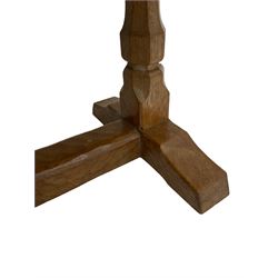 Yorkshire oak - rectangular adzed oak coffee table by Colin Almack (Beaverman), unsigned