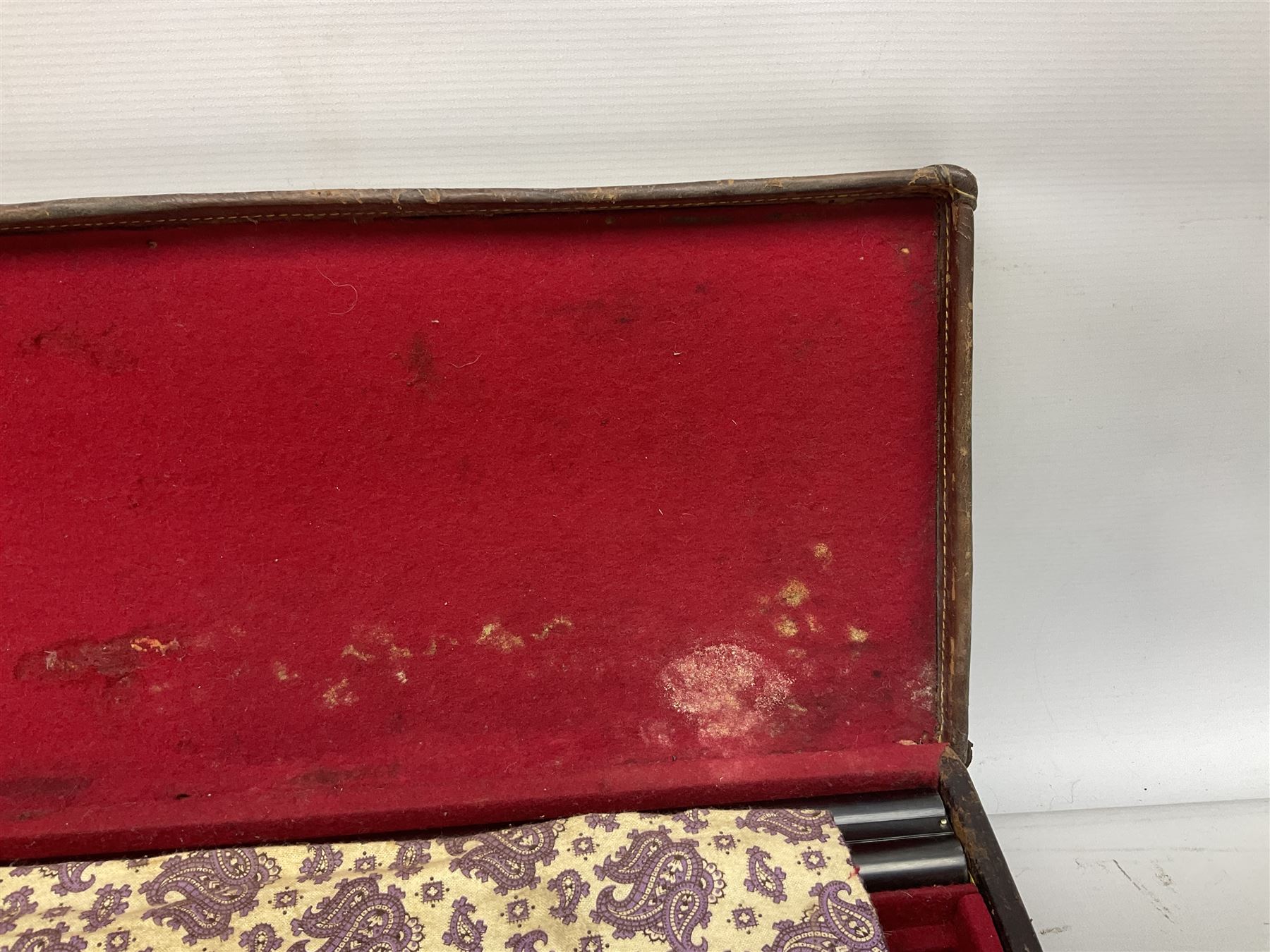 W.W. Greener 12-bore side-by-side double barrel non-ejector shotgun, with 76cm barrels, side safety, engraved lock, figured walnut stock with chequered grip and fore-end, no.33408, 120.5cm overall; in fitted canvas covered case with tools and accessories including .22 12-bore dog training device. SHOTGUN CERTIFICATE REQUIRED.