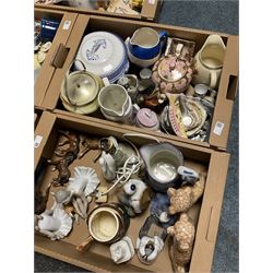 Quantity of ceramics to include Beswick foals, Nao figures, Ringtons novelty teapot, Sylvac etc