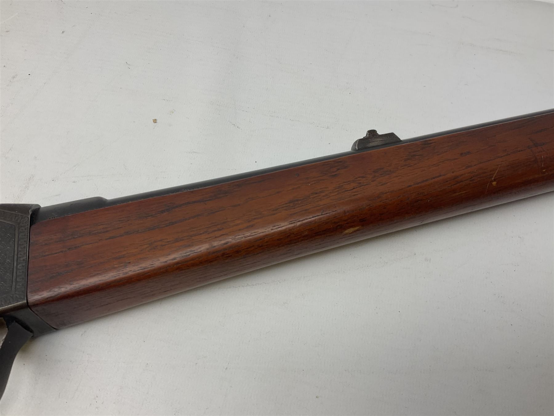 Manton .577/450 Martini Henry rifle, the 82.5cm smooth bored barrel proofed for shot, two barrel bands and bayonet fitting, engraved action with side safety, figured walnut stock with chequered steel butt plate, complete with ramrod, NVN other than 5346 on barrel, L125cm