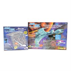 Two Bandai Playmates Star Trek The Next Generation Collector's Edition playsets, comprising Borg Ship collector's edition no. 060409 and Klingon Attack Cruiser collector's edition no. 187585, both boxed 