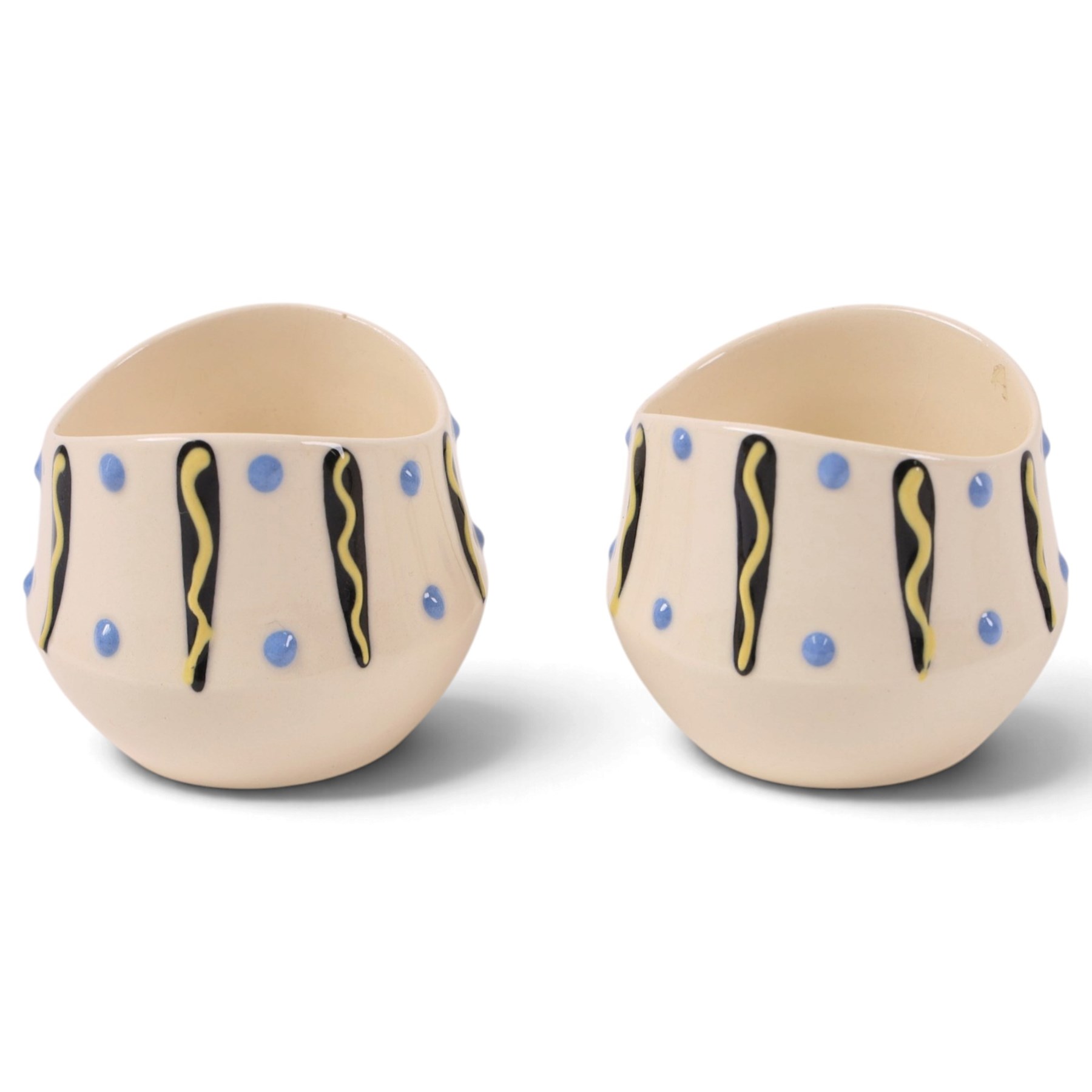 John Clappison for Hornsea pottery bowl, together with five trinket dishes and two cups 