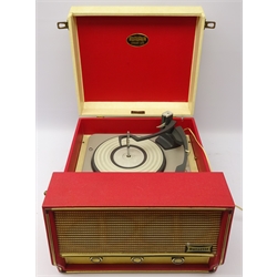  1960s 'Dansette' portable record player, W41cm   