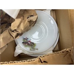 Ringtons Tally Ho pattern Pyrex tea wares, in original box, together with other Ringtons ceramics and other tea wares