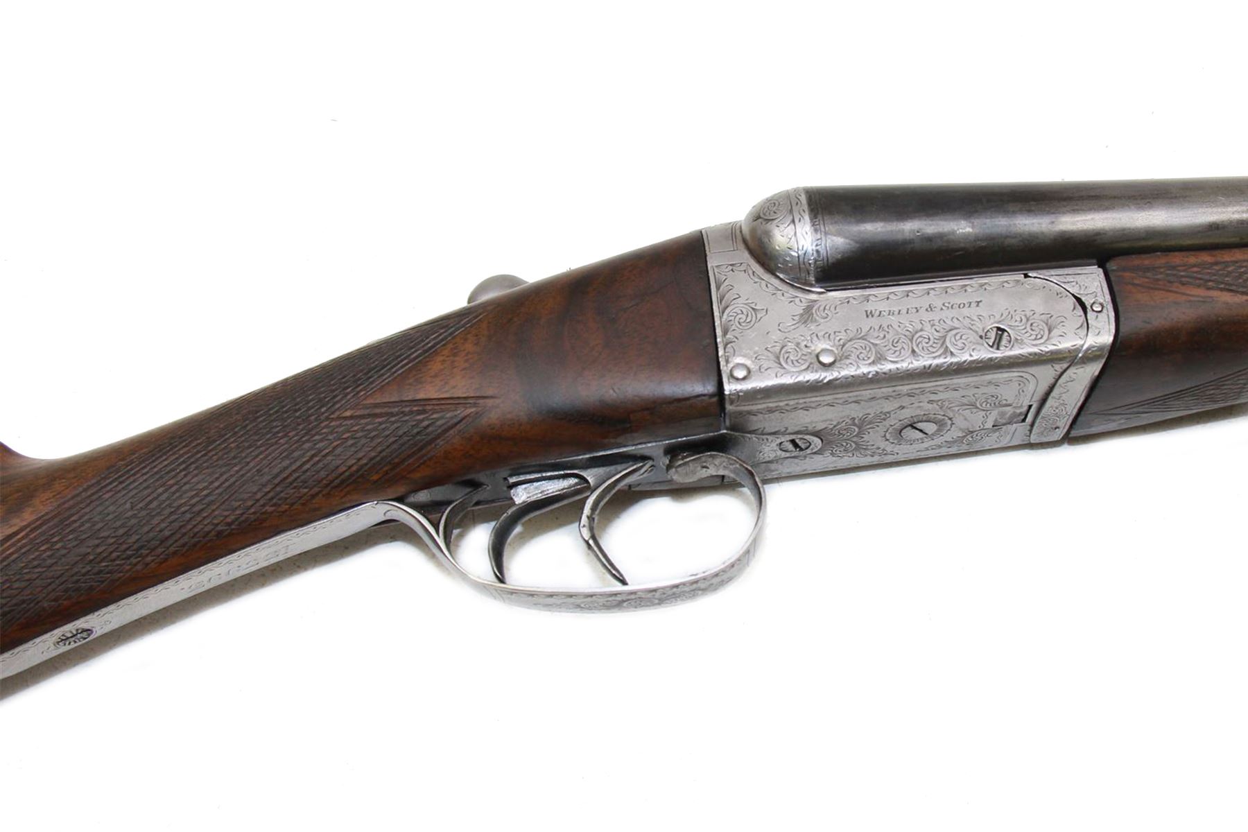SHOTGUN CERTIFICATE REQUIRED - Webley & Scott Birmingham 12-bore double trigger boxlock ejector side-by-side double barrel shotgun with 76cm(30