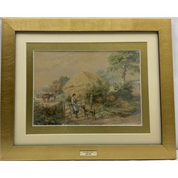 Attrib. Myles Birkett Foster (British 1825-1899): A Bunch of Clover, watercolour signed with monogram 24cm x 35cm