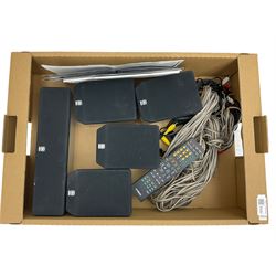 YAMAHA sound system - HTR-6030 natural sound receiver amplifier, four NX-E270 speakers, NX-C270 bar speaker, SW-P270 subwoofer 