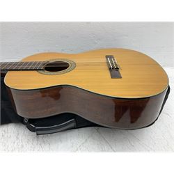 Nagoya Suzuki Model SC240 acoustic guitar with mahogany back and ribs and spruce top, bears label, L101cm; in soft carrying case