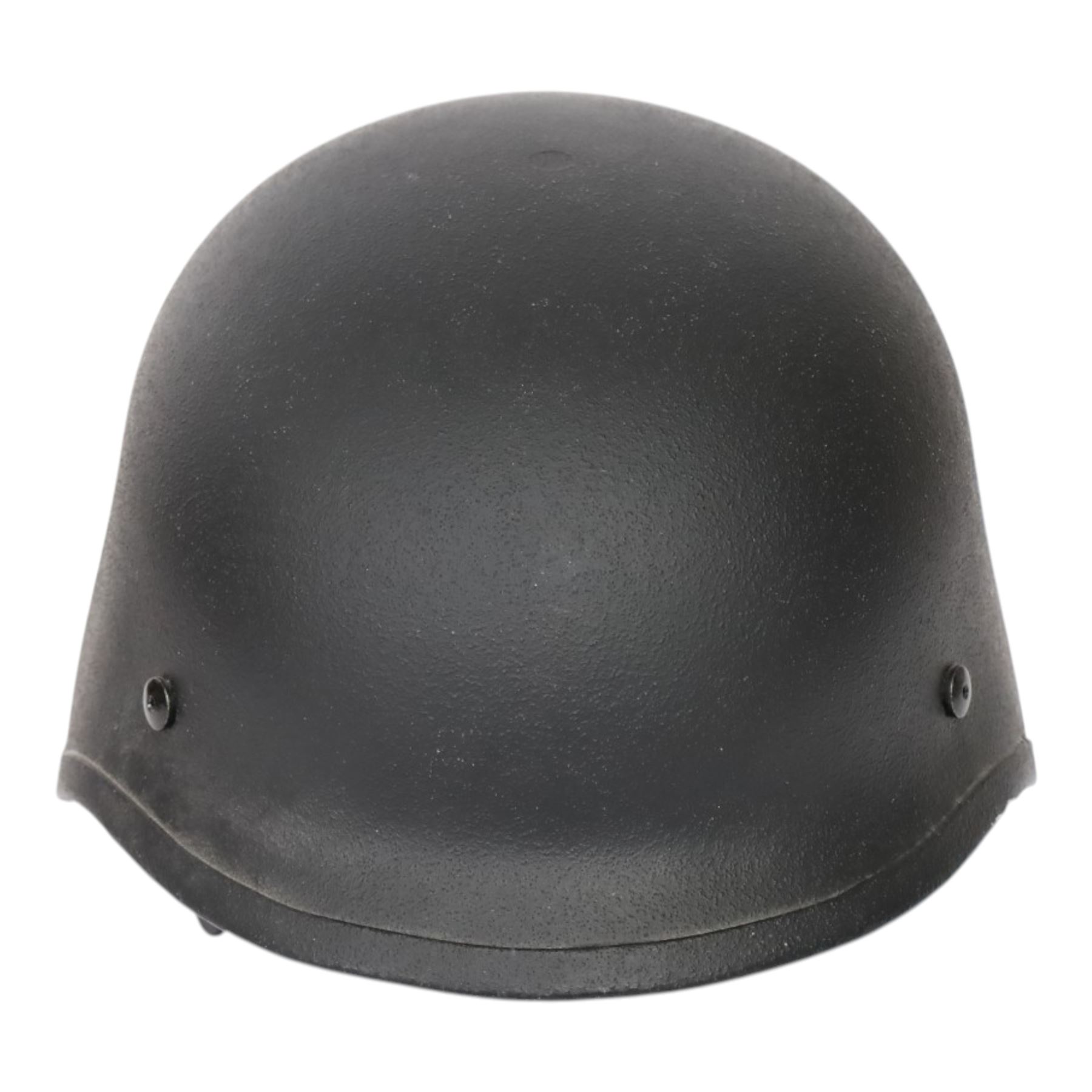 WWII MKII British Army steel helmet, together with British dispatch rider helmet,  French M26 and one other 