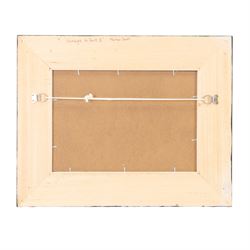 Matteo Santi (Italian Contemporary): 'Homage to Jack II', oil on canvas laid on to board, signed and titled verso 21cm x 31cm