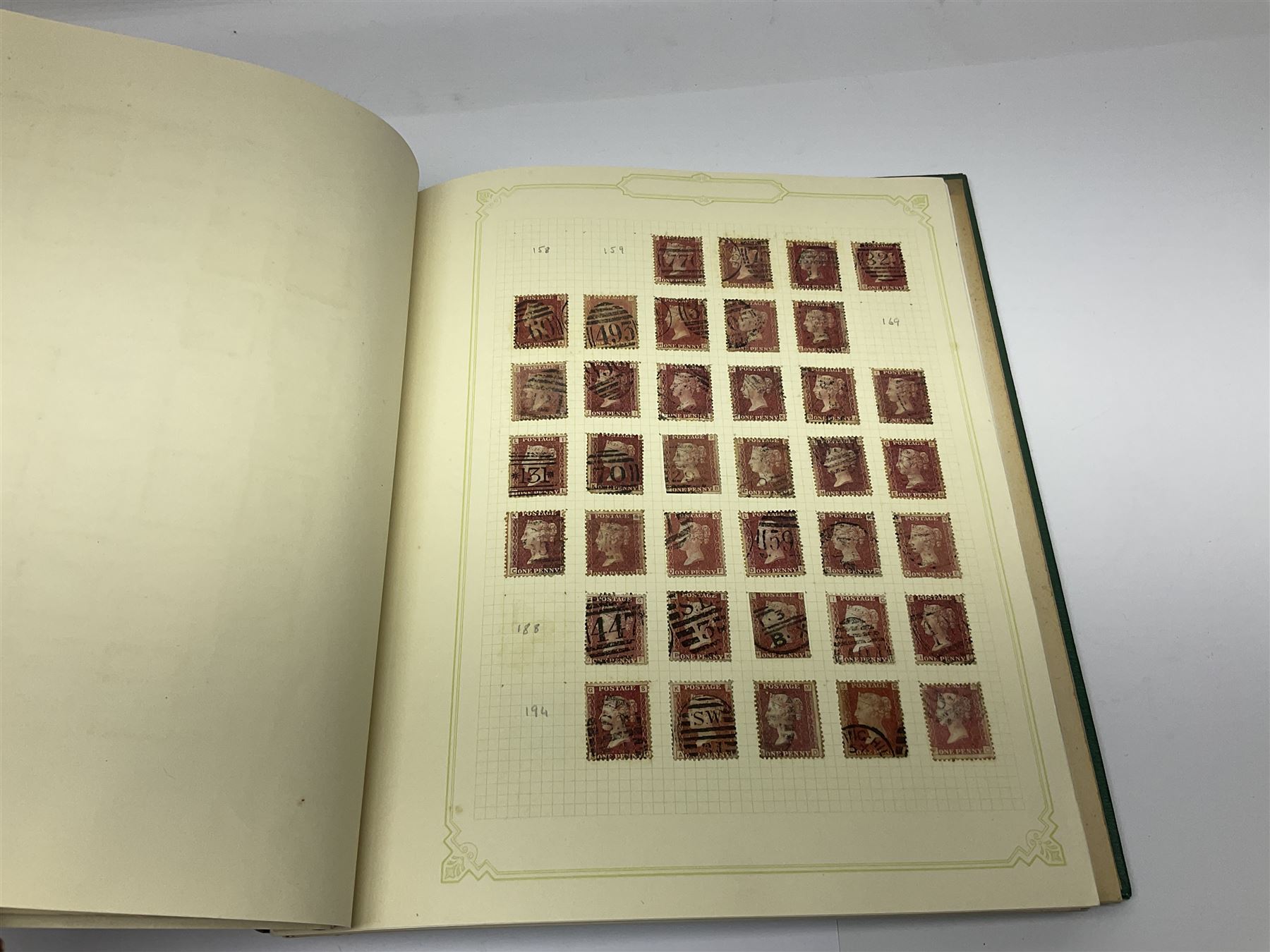 Great British Queen Victoria and later stamps, including perf penny reds, half penny 'bantam', King George V half crown seahorse, Queen Elizabeth II pre-decimal issues etc, housed in a green 'Windsor Album'