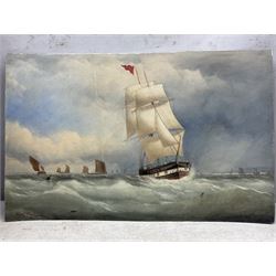 Charles Taylor Junior (British fl.1841-1883): Shipping Off the Coast, two watercolours signed, one indistinctly inscribed verso, max 37cm x 58cm (2) (one unframed)